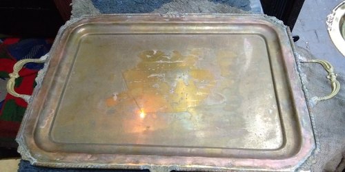 Polished Antique Brass Serving Tray, Feature : Light Weight