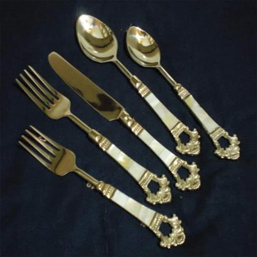 Gold Plated Spoon & Fork Set