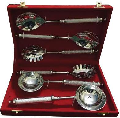 Stainless Steel Fancy Cutlery Set, Color : Silver