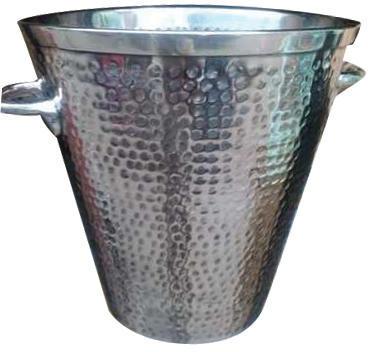 Stainless steel ice bucket, for Home, Color : Silver