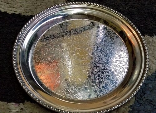 Stainless Steel Round Serving Tray, Feature : Anti Corrosive, Durable