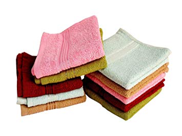 Plain Cotton Terry Face Towels, Size : Standard