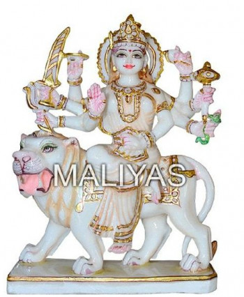 Durga Mata Marble Statue