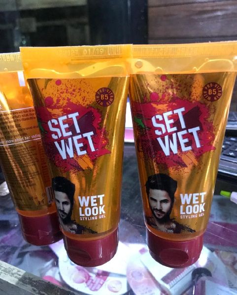 Set Wet Hair Gel, for Parlor, Personal, Packaging Size : 50gm