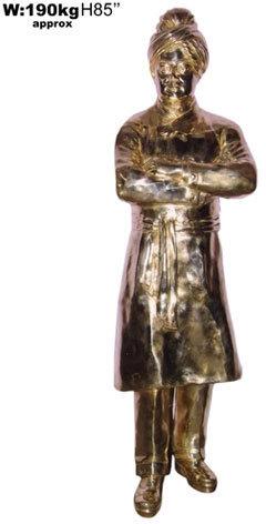 Polished Brass Swami Vivekanand Statue, Color : Golden