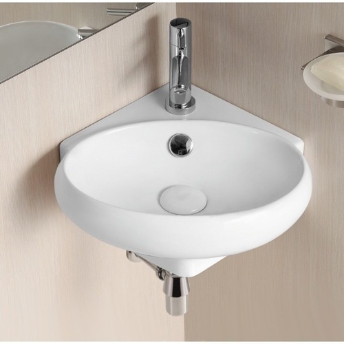 Oval Ceramic Bathroom Sinks, Color : White