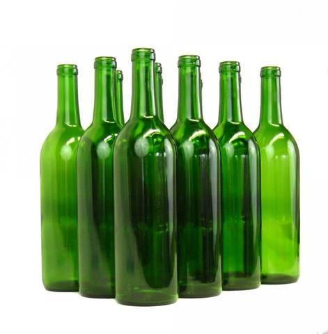 Green Glass Bottles, Shape : Round