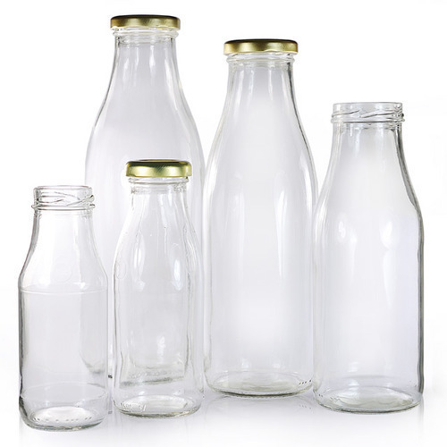 Milk Glass Bottles (Round)