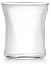 Plain Curved Glass Jars, Color : Transparent