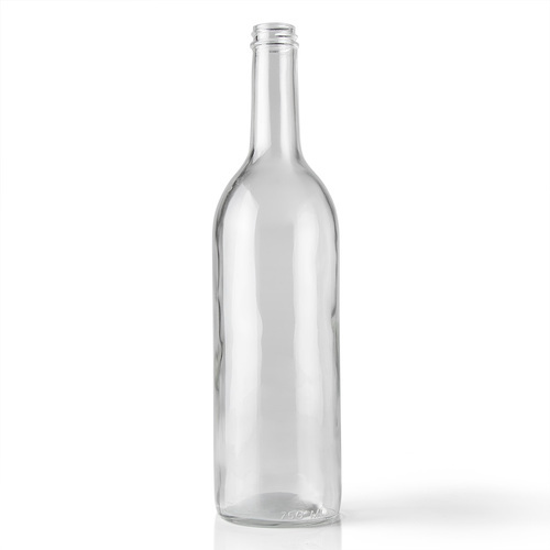 Transparent Glass Bottles, Shape : Round