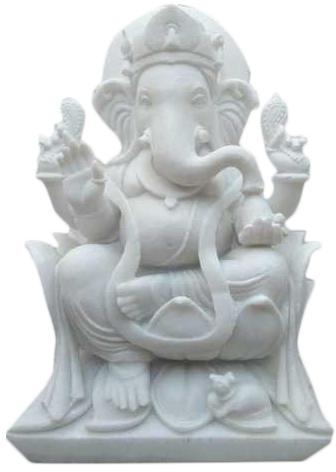24 Inch Marble Ganesh Statue