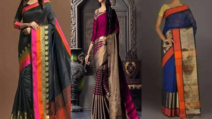 Plain Silk Designer Maheshwari Saree, Width : 6 Meter