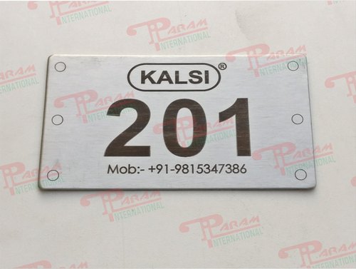 Stainless Steel 304 Laser Etched Label