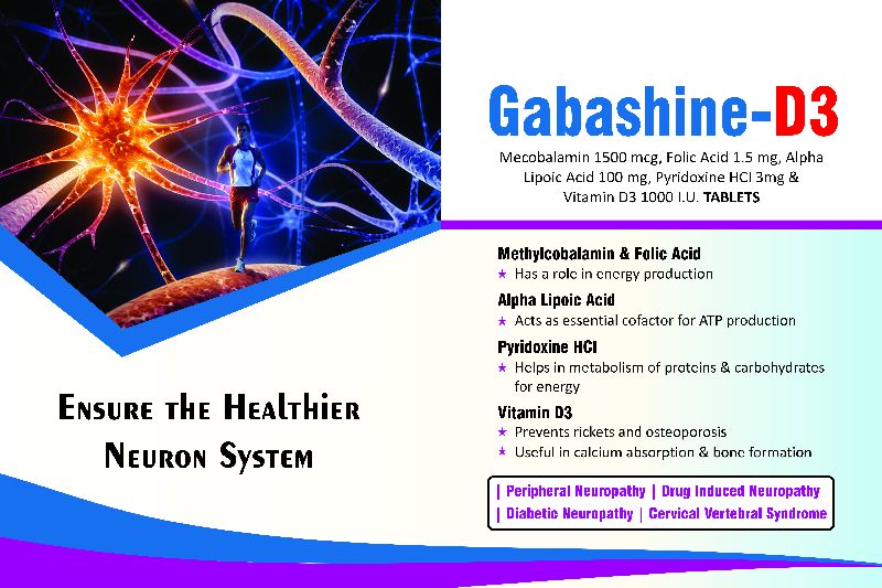 Gabashine-D3 Tablets, for Clinical, Personal