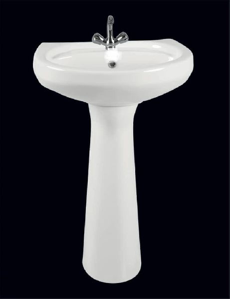 Rectangular 825x550x400mm Ceramic Basin with Pedestal, for Home, Hotel, Restaurant, Style : Modern