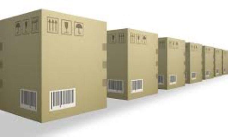 Brown Square Corrugated Cardboard Box, for Goods Packaging, Pattern : Plain