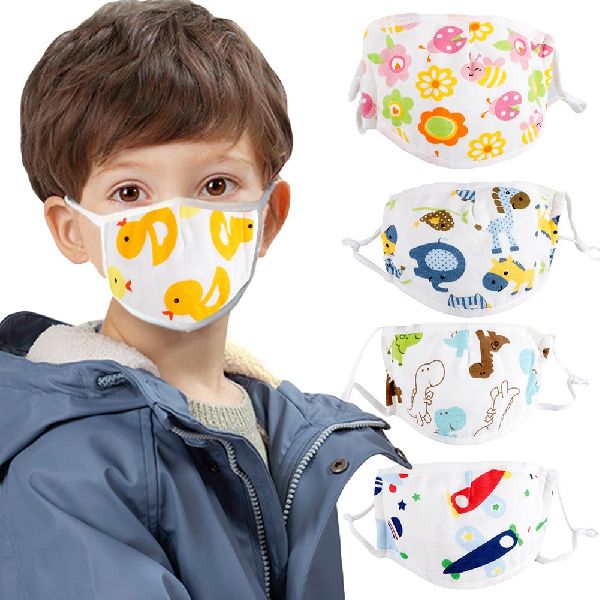 Cotton Kids Face Mask, for Personal, Size : Free Size