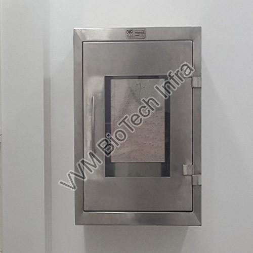 Polished Stainless Steel Hospital Pass Box, Color : Metallic
