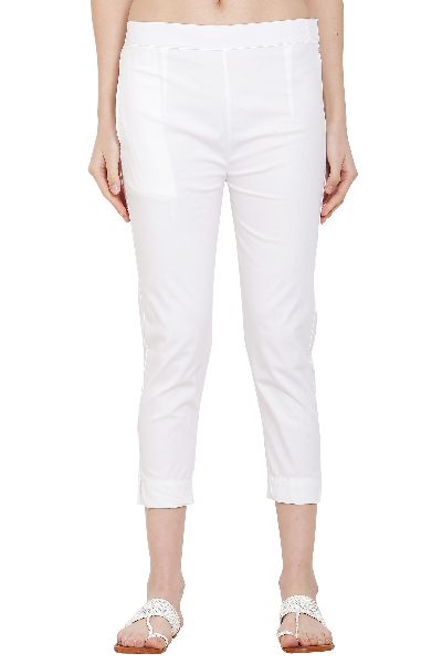 FASHOR Bottoms  Buy FASHOR Solid White Crochet Lace Ankle PantsWhite  Online  Nykaa Fashion