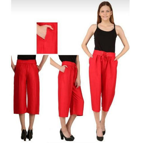 RichLook Fashion Plain Pant Palazzo for Ladies, Occasion : Casual Wear