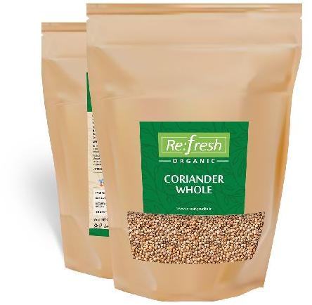 Refresh Organic Coriander Whole, Packaging Size : 500gm