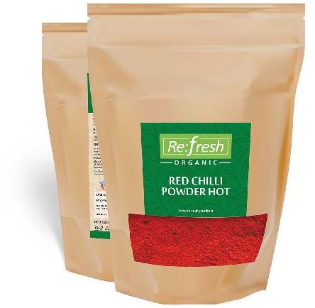 Refresh Organic Red Chilli Powder Hot, Packaging Size : 500gm