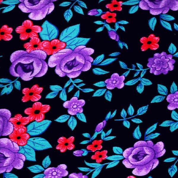 Flower Printed velvet Fabric