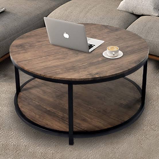 Round Coated Wooden Center Table, for Restaurant, Office, Hotel, Home, Pattern : Plain