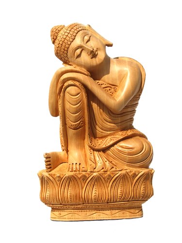 Wooden Buddha Statue, for Shiny, Feature : Best Quality, Easy To Place