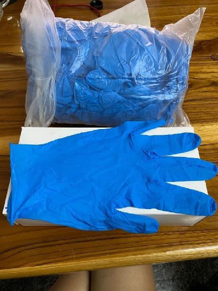 Disposable Nitrile Gloves, for Cleaning, Examination, Food Service, Feature : Powder Free