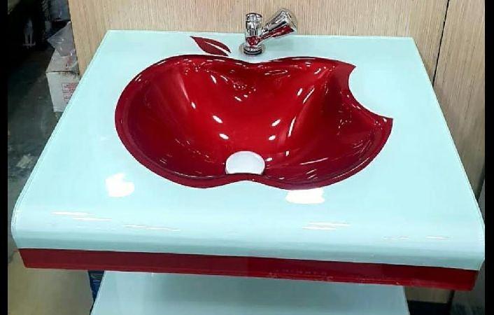 apple glass wash basin