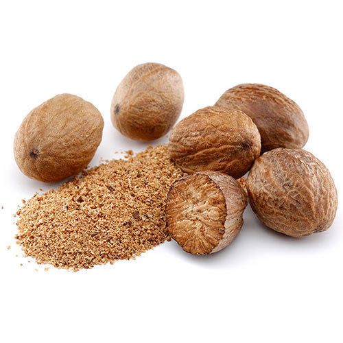 Round Common Nutmeg, for Stomach Spasms Pain, Diarrhea, Intestinal Gas, Medicine, Purity : 100%