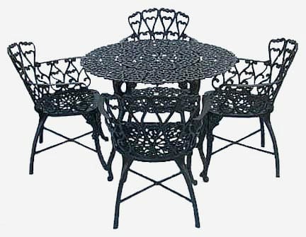 Aluminium Cast Chair Table Set (741 Grey)