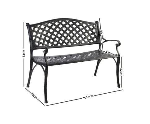 Rectangular Polished Stylish Aluminium Cast Bench, for Garden, Park, Style : Contemporary