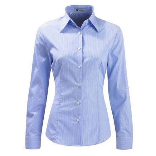 Full Sleeve Cotton Ladies Formal Shirts, Pattern : Plain, Technics : Machine Made