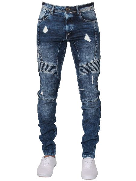 Mens Designer Jeans, Pattern : Ripped, Rugged, Occasion : Casual Wear ...