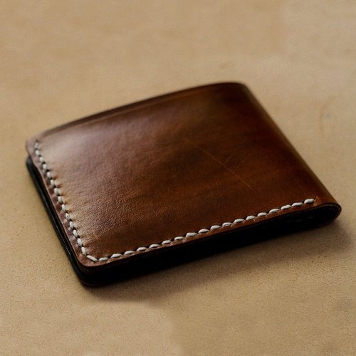 Plain mens leather wallet, Technics : Attractive Pattern
