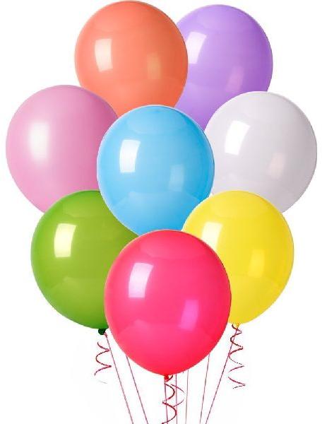 Round Shape Rubber Balloons, for Events, Parties, Promotional, Birthday, Size : 9inch