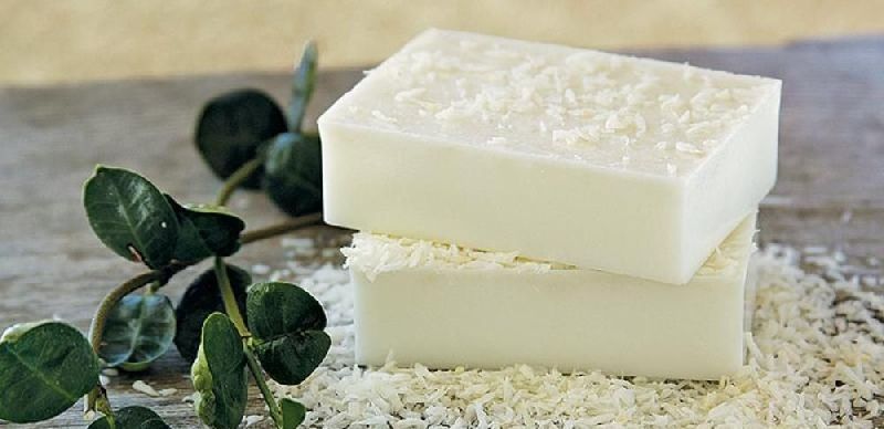Square Fresh Milk Soap, for Bathing, Color : Off White