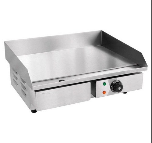 Rectangular Polished Stainless Steel Electric Griddle Plate, Color : Silver