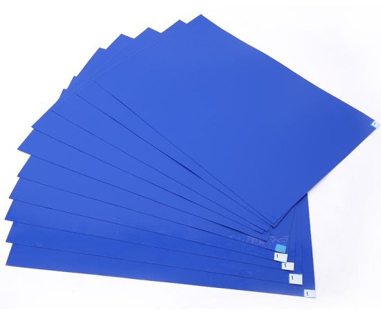 Blue Plain PVC Disposable Sticky Mat, for Cleaning Rooms, Shape : Rectangular, Square