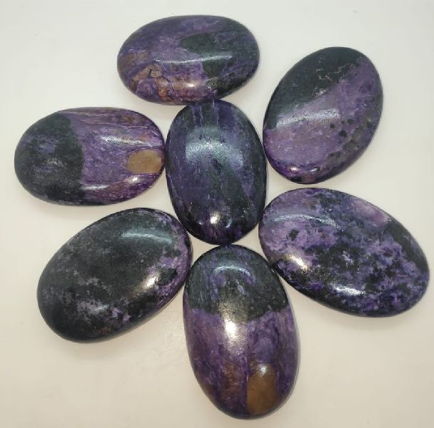 Charoite Palm Stone, for Jewelry, Packaging Size : 0-25 Kg