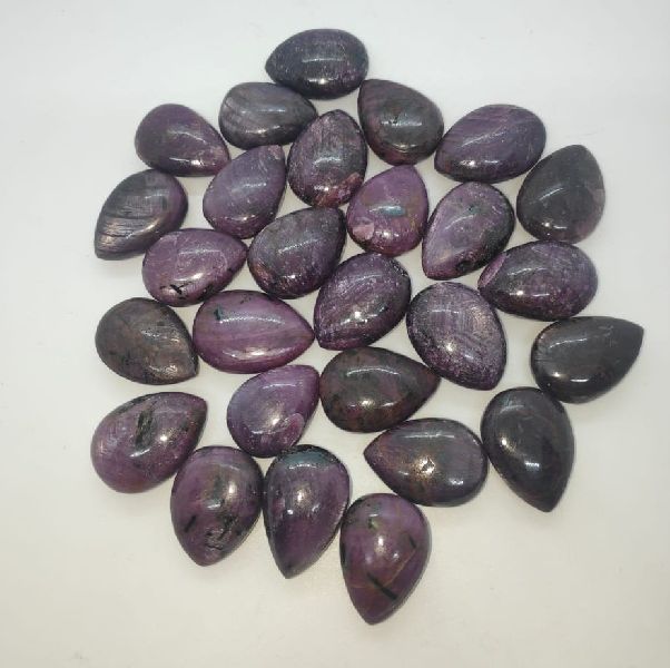 Polished Ruby Drops, for Making Jewellery, Color : Natural-pink