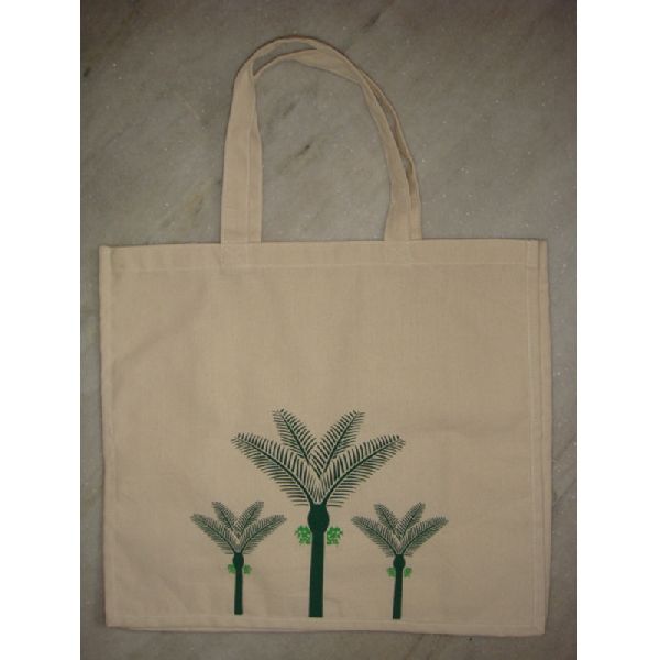 Cotton shopping bag with self handle, for College, Office, School, Size : Multisizes