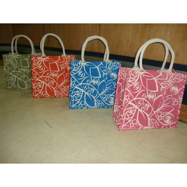 ISPL .JUTE PRINTED BAG., for Daily Use, Shopping, OFFICE, Size : Multisizes