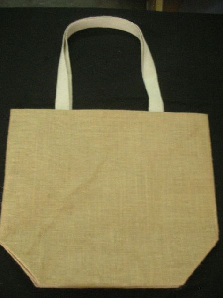 Jute Shopping Bag WITH TAPE HANDLE, Size : CUSTOMIZED