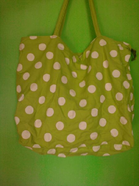 POLKA DOT COTTON BAG, for SHOPPING, OFFICE, COLLEGE, SCHOOL, Feature : ATTRACTIVE DESIGN, ECO FRIENDLY