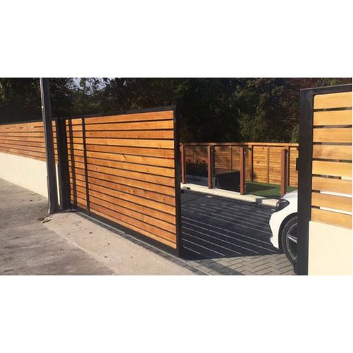 Automatic Wooden Claving Sliding Gate