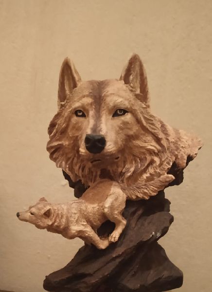 Fiberglass Wolf Statue