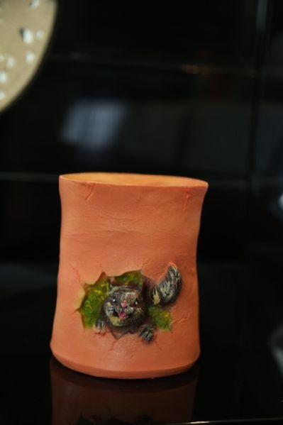Squirrel Resin Pot